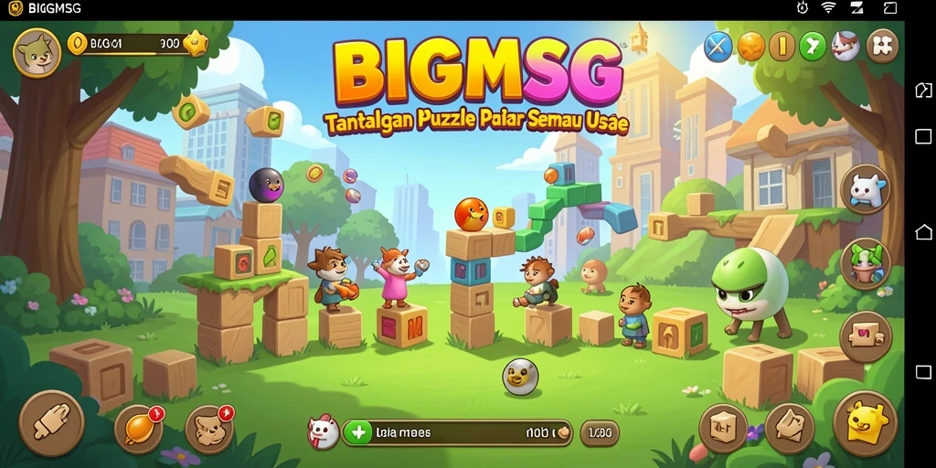 Tampilan gameplay BIGMSG yang penuh tantangan puzzle.
