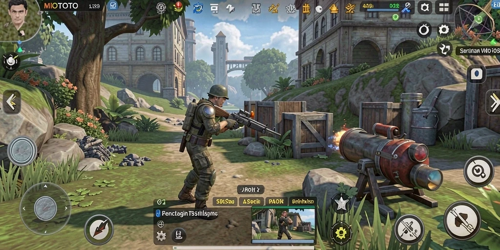 Tangkapan layar gameplay MIOTOTO menunjukkan aksi strategi yang mendebarkan.