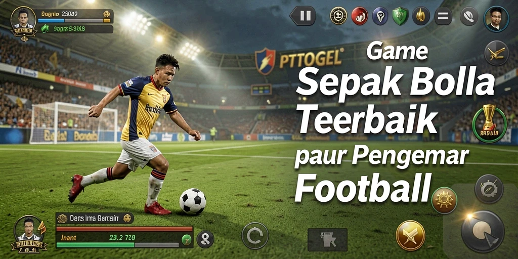 Tangkapan layar dari gameplay PTTOGEL menampilkan aksi pertandingan sepak bola yang seru.