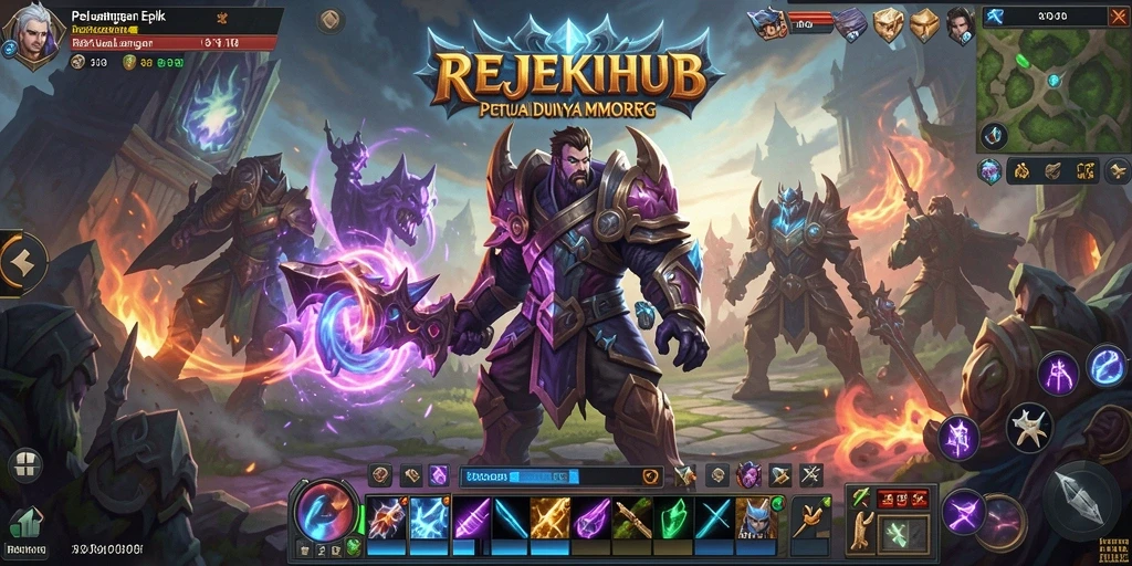 Tangkapan layar gameplay REJEKIHUB yang menampilkan pertarungan epik.