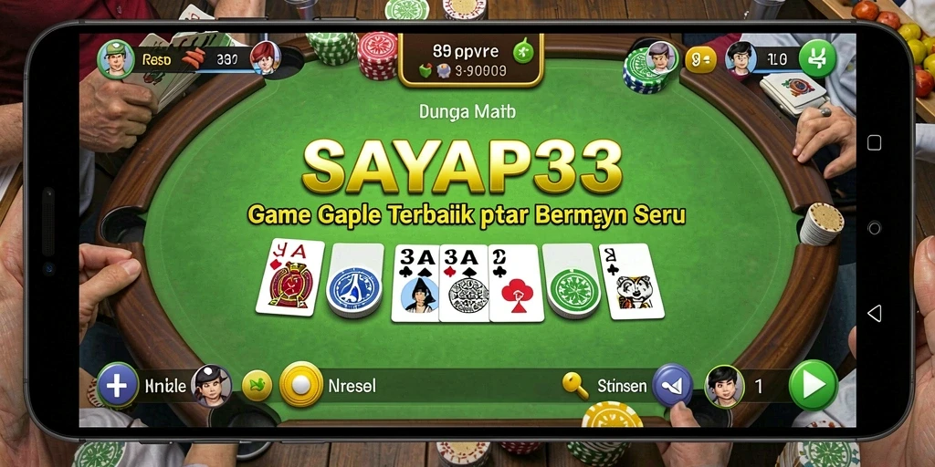 Screenshot utama game Gaple dengan gameplay yang seru.